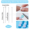 SUNNYCLUE 40Pcs 925 Sterling Silver Flat Head Pins STER-SC0001-23B-2