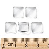 Transparent Clear Glass Square Cabochons GGLA-A001-10mm-5