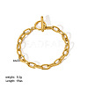 European Style 304 Stainless Steel Cable Chains Bracelet for Women HM2215-15-1