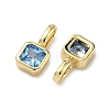 Brass Micro Pave Cubic Zirconia Charms KK-G555-21G-11-2