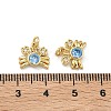 Brass Micro Pave Cubic Zirconia Charms KK-C252-03G-3
