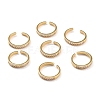 Clear Cubic Zirconia Open Cuff Ring for Women RJEW-C018-01G-2