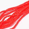 Faceted Rondelle Glass Beads Strands GLAA-I033-3mm-02-1