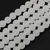 Frosted Natural Gemstone Quartz Crystal Round Beads Strands X-G-L093-6mm-04-1