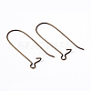 Antique Bronze Plated Brass Hoop Earrings Findings Kidney Ear Wires Making Findings X-EC221-NFAB-2