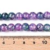 Drawbench Crackle Glass Beads Strands GLAA-N006-8mm-05-4
