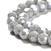 Electroplate Opaque Glass Beads Strands X-EGLA-A035-P8mm-A22-3
