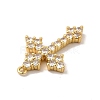 Rack Plating Brass Micro Pave Cubic Zirconia Pendants KK-P230-20G-3