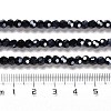 Electroplate Opaque Glass Beads Strands EGLA-A035-P4mm-A18-4