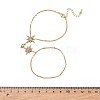 Summer 304 Stainless Steel Crystal Rhinestone Star Link Hand Chain Ring Bracelets for Women SA-CBAAE04-02G-4