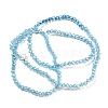 Transparent Baking Painted Glass Beads Strands DGLA-F002-02B-04-3