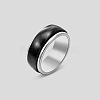 Rotatable 304 Stainless Steel Finger Rings FS-WGF1F3F-04-1