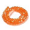 Transparent Electroplate Glass Beads Strands GLAA-F029-4mm-A11-2