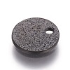 304 Stainless Steel Textured Pendants STAS-I098-01-8mm-B-2