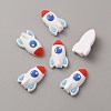 Space Theme Opaque Resin Cabochons LS-CRES-WH0001-51-1