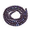 Electroplate Opaque Solid Color Glass Beads Strands LS-EGLA-A044-P3mm-L11-3