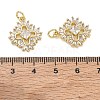Brass Micro Pave Clear Cubic Zirconia Pendants CU-CBA01AA-37G-3