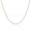 Handmade Glass Faceted Rondelle Beaded Chains CHC-CJ0001-73-5