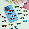 90Pcs 9 Colors Opaque Resin Cabochons RESI-WR0001-20-4