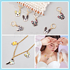 12Pcs 4 Style Alloy Enamel Dog Charms Locking Stitch Makers HJEW-PH01589-5