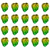 Autumn Theme Two-Tone Transparent Glass Charms GLAA-YW0001-53A-1