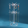 2-Tier Rotatable Iron Jewelry Display Organizer Holder for Necklaces PW-WGF40E6-04-1