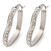 304 Stainless Steel Heart Hoop Earrings EJEW-S242-01P-B-2