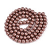 Baking Paint Pearlized Glass Pearl Round Bead Strands HY-Q003-10mm-92-2