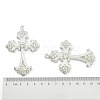 Alloy Rhinestone Cross Big Pendants ALRI-1475-S-RS-3