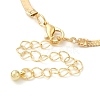 2Pcs 2 Styles Brass Flat Snake Chain Necklaces Set NJEW-P289-12G-4