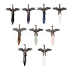 Natural & Synthetic Mixed Stone Faceted Pointed Bullet Shaped Big Pendants G-T145-01R-1
