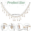 Heart Wooden Beads Hanging Clips HJEW-GO00067-2