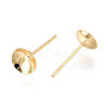 Brass Earring Settings KK-T077-18G-02-2