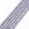 Natural Blue Lace Agate Beads Strands G-P342-04-6mm-AB-1