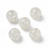 Transparent Crackle Acrylic Bead OACR-H019-02B-1
