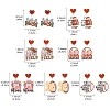 1Pair Leopard Print Heart Mother Sports Acrylic Dangle Stud Earrings EJEW-FS0001-22C-2