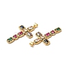 Rack Plating Eco-Friendly Brass Micro Pave Cubic Zirconia Pendants LS-KK-A177-05G-3