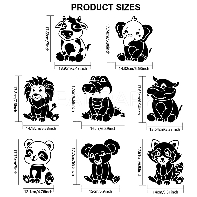 1 Set PET Hollow Out Drawing Painting Stencils DIY-MA0002-80-1
