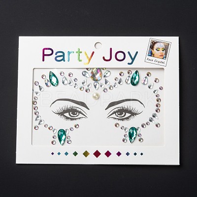 Acrylic Face Gems Stickers MRMJ-F014-07-1