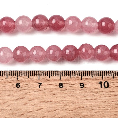 Natural White Jade Beads Strands G-H348-8mm-06-1