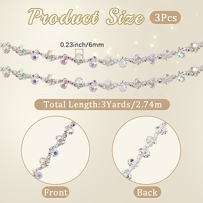 S-shaped Glass Rhinestone and Iron Cup Chains DIY-WH20032-25S-02-1