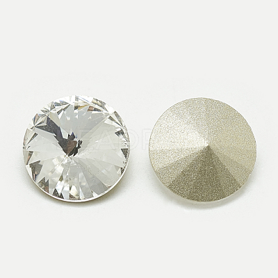 Pointed Back Glass Rhinestone Cabochons RGLA-T086-14mm-01-1