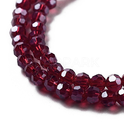 Electroplate Transparent Glass Beads Strands LS-EGLA-A035-T3mm-A02-1