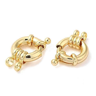 Brass Spring Ring Clasps X-KK-C028-04G-1
