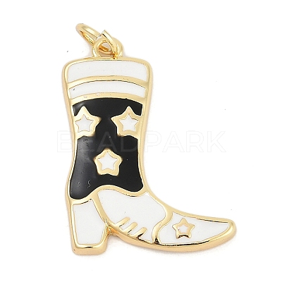 Brass Enamel Pendants KK-G522-50G-02C-1