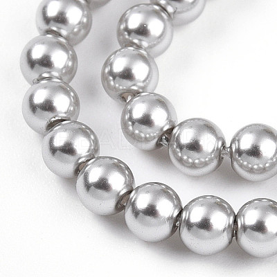 Baking Paint Pearlized Glass Pearl Bead Strands HY-N002-3mm-A03-1