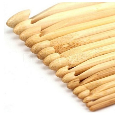 Bamboo Crochet Hooks X-TOOL-WH0003-02-1