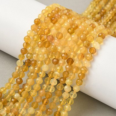 Natural Yellow Opal Beads Strands G-D306-A05-4mm-1
