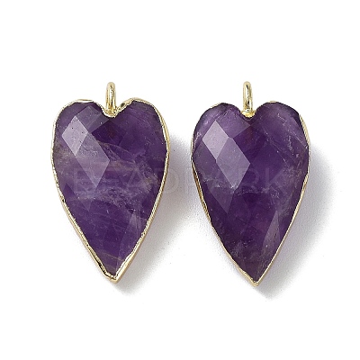 Natural Amethyst Pendants X-G-G012-12G-10-1