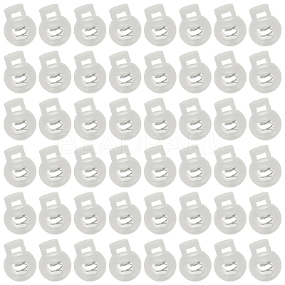 50Pcs PP Plastic Iron Spring Cord Locks KY-CN0002-36A-1